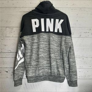 PINK Victoria's Secret Black and Gray Hoodie